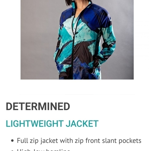 NWT Lularoe Rise Determined Zip Up Windbreaker‎ XL Floral.DETERMINEDLIGHTWEIGHT - Picture 15 of 16